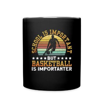 Basketball Ist Wichtiger Basketball Geschenkidee - Tasse einfarbig - Schwarz - Vorne