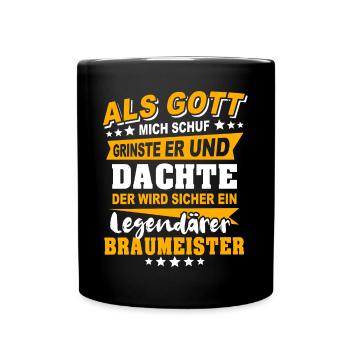 Braumeister Sprüche - Tasse einfarbig - Schwarz - Vorne