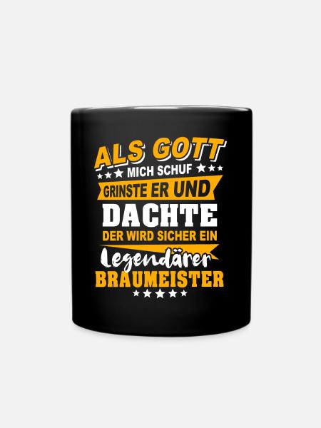 Braumeister Sprüche - Tasse einfarbig - Schwarz