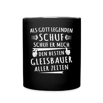 Gleisbauer - Tasse einfarbig - Schwarz - Vorne