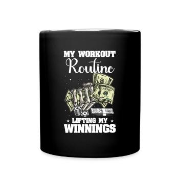 Casino Gambler Gambling - Full Colour Mug - black - Front