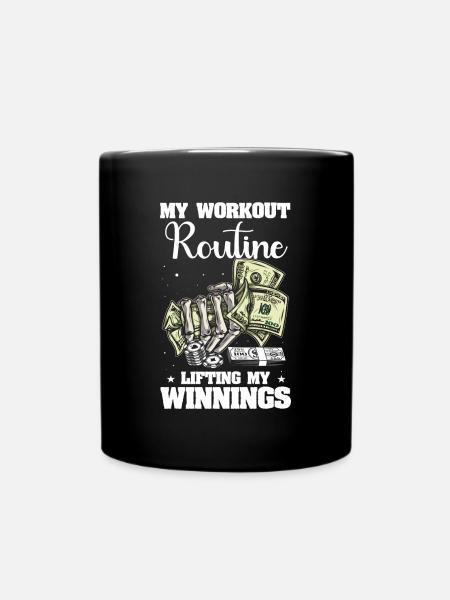 Casino Gambler Gambling - Tasse einfarbig - Schwarz