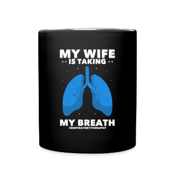 Atemtherapeut Lunge - Tasse einfarbig - Schwarz - Vorne