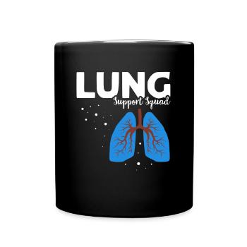 Respiratory Therapist Lung Breathing - Full Colour Mug - black - Front