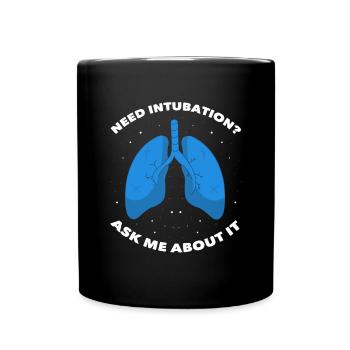 Respiratory Therapist Lung Respiratory Therapy - Full Colour Mug - black - Front