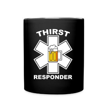 Intervenant assoiffé - Barman ou Sani Design - Mug uni - noir - Devant