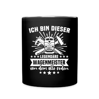 Wagenmeister Legende - Tasse einfarbig - Schwarz - Vorne