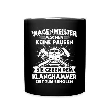 Wagenmeister Klanghammer - Tasse einfarbig - Schwarz - Vorne