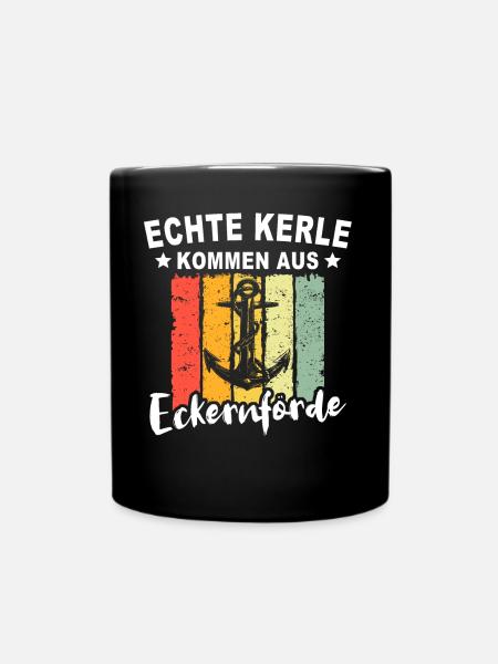 Eckernförde Sprüche - Tasse einfarbig - Schwarz