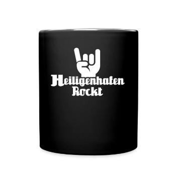 Heiligenhafen Sprüche - Tasse einfarbig - Schwarz - Vorne