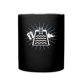 Schwimmmeister - Tasse einfarbig - Schwarz - Vorne