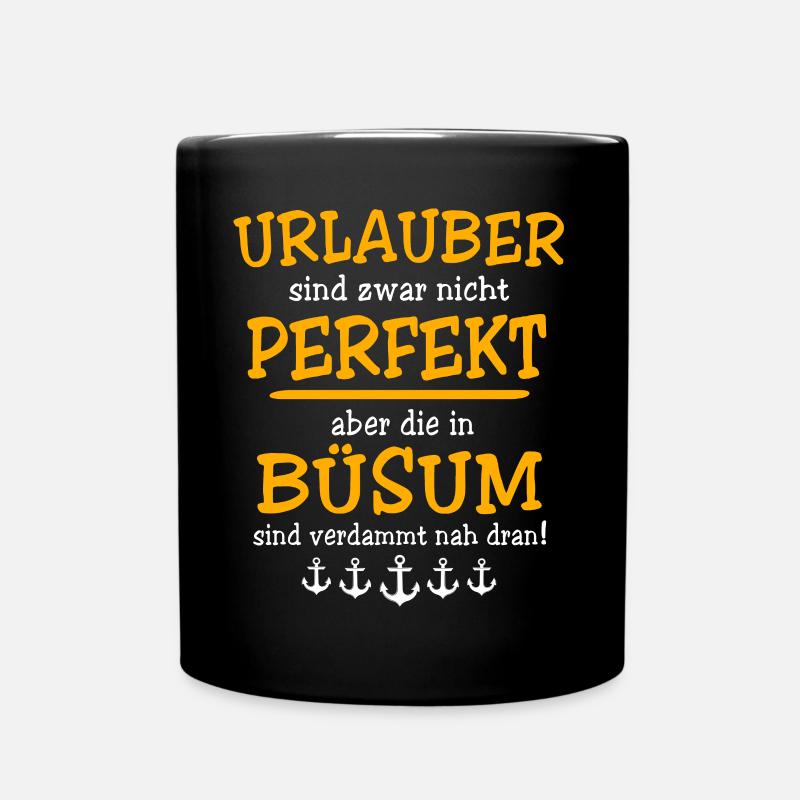 Büsum Urlaub - Tasse einfarbig - Schwarz
