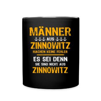 Zinnowitz Mann Zinnowitzer Männer - Tasse einfarbig - Schwarz - Vorne