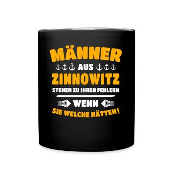 Zinnowitz Mann Zinnowitzer Männer - Tasse einfarbig - Schwarz - Vorne