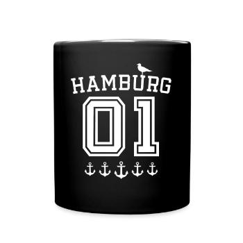 Hamburg Hamburger - Tasse einfarbig - Schwarz - Vorne