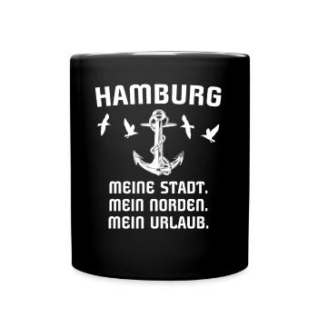 Hamburg Hamburger - Tasse einfarbig - Schwarz - Vorne