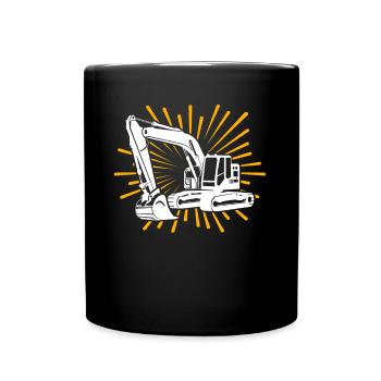 Excavator - Full Colour Mug - black - Front