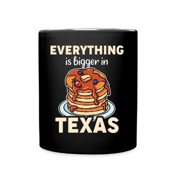 Pancakes in Texas design for proud Texans - Full Colour Mug - black - Front