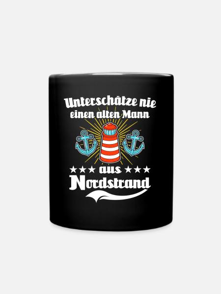 Nordstrand Mann - Tasse einfarbig - Schwarz