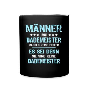 Schwimmmeister - Tasse einfarbig - Schwarz - Vorne