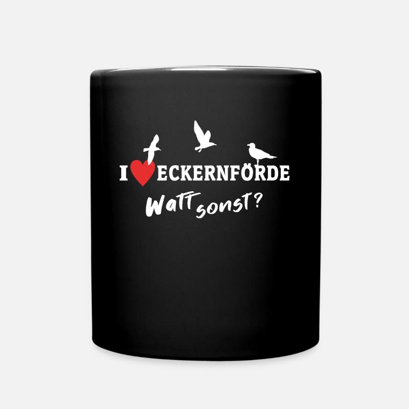 Eckernförde Liebe Eckernförder - Tasse einfarbig - Schwarz