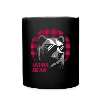 Mama Bear - Tasse einfarbig - Schwarz - Vorne