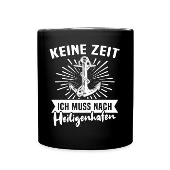 Heiligenhafen - Tasse einfarbig - Schwarz - Vorne