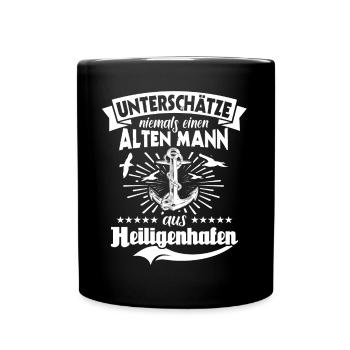 Heiligenhafen - Tasse einfarbig - Schwarz - Vorne