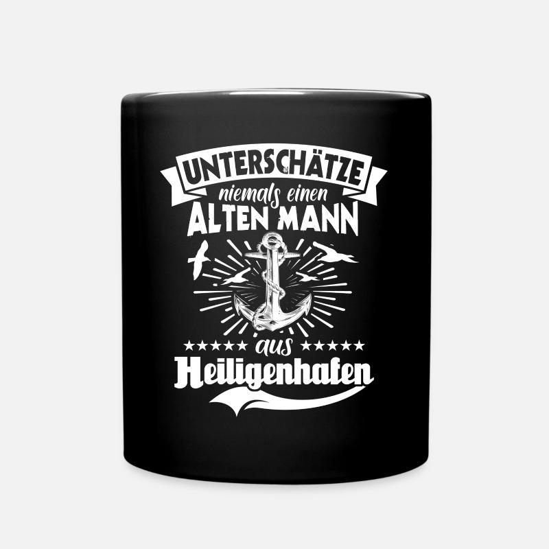 Heiligenhafen - Tasse einfarbig - Schwarz