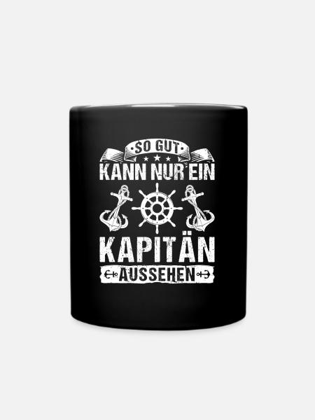 Kapitän Bootsfahrer Motorboot Bootsführerschein - Tasse einfarbig - Schwarz