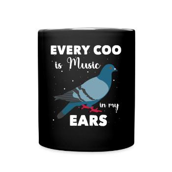 Pigeon pigeonnier pigeonnier pigeon pigeonnier pigeon porteur de cadeaux pigeons - Mug uni - noir - Devant