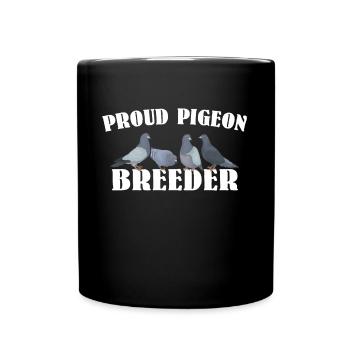 Pigeon Fier colombophile - Mug uni - noir - Devant