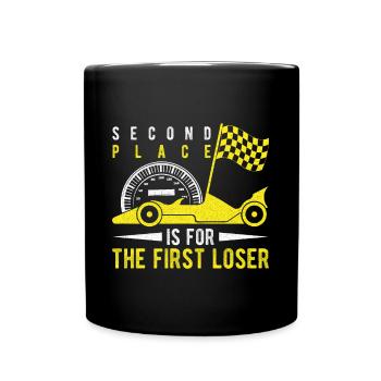 Second Place Is For The First Loser Racer Slotcars - Full Colour Mug - black - Front
