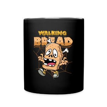 Walking Bread, drôle de costume d’Halloween - Mug uni - noir - Devant