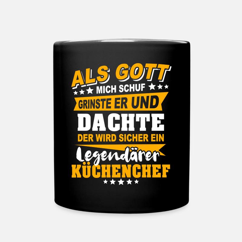 Küchenchef Sprüche - Tasse einfarbig - Schwarz