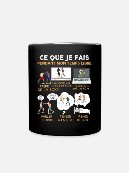 Boxe Temps Libre Humour Cadeau Homme Ou Enfant - Mug uni - noir
