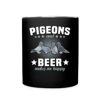 Pigeon Beer - Full Colour Mug - black - Front