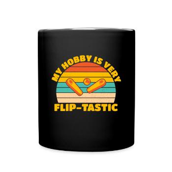 Mon passe-temps est un cadeau de flipper rétro très flip-tastic - Mug uni - noir - Devant