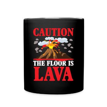 Caution The Floor Is Lava Championship Kids - Full Colour Mug - black - Front