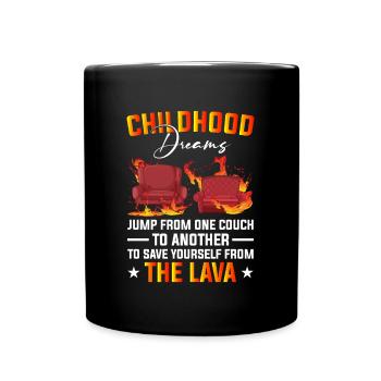 Children Dreams Srpingen Couch The floor is lava - Full Colour Mug - black - Front