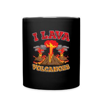 I Lava Volcanoes Geology Volcanology Saying - Full Colour Mug - black - Front