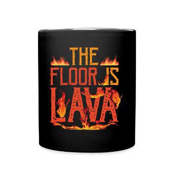 The Floor Is Lava Volcano Games Championships - Full Colour Mug - black - Front