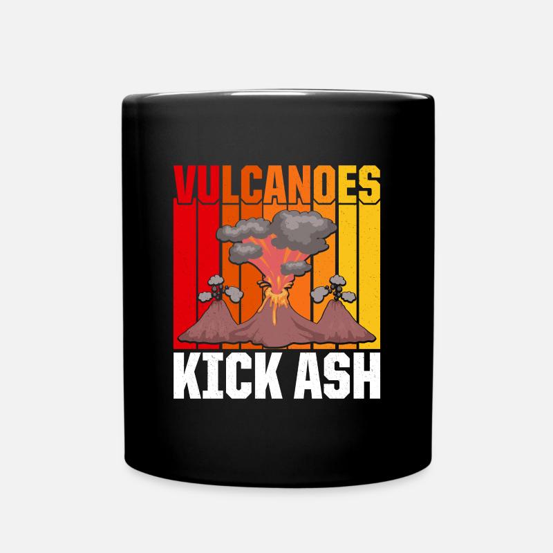 Volcans rétro Kick Ash Geologist Vintage Volcano - Mug uni - noir