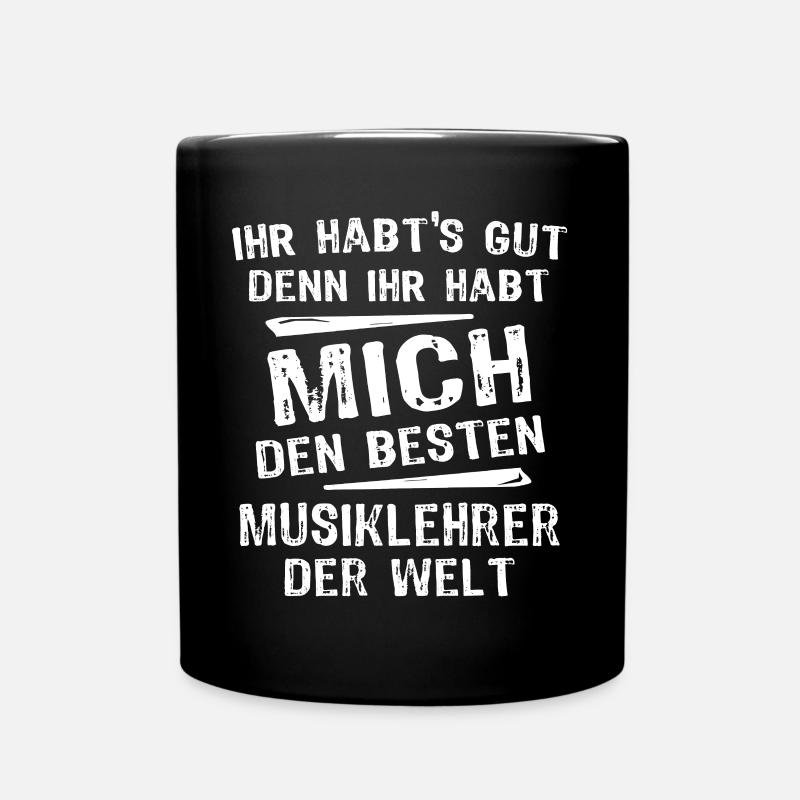 Musiklehrer - Tasse einfarbig - Schwarz