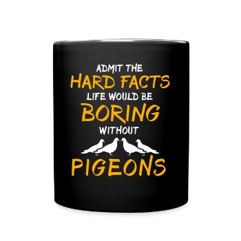 Pigeons Colombophiles - Mug uni - noir - Devant