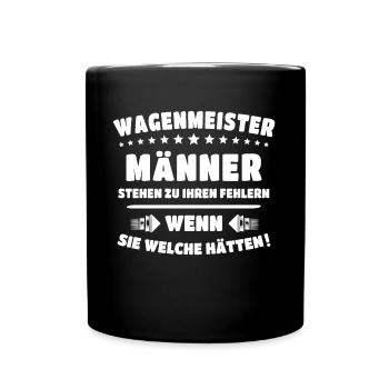 Wagenmeister Zugtechniker - Tasse einfarbig - Schwarz - Vorne