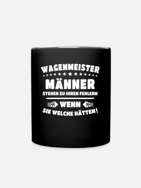 Wagenmeister Zugtechniker - Tasse einfarbig - Schwarz