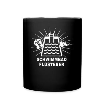 Schwimmmeister Schwimmbad - Tasse einfarbig - Schwarz - Vorne
