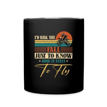 Risque de chute Comment se sent de voler Motocross Supercross - Mug uni - noir - Devant
