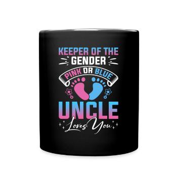 Baby Shower Gender Uncle Keeper Of The Gender - Full Colour Mug - black - Front